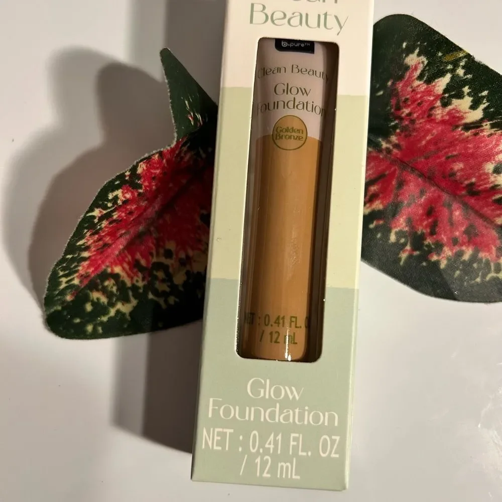 🛍️2X B-Pure Clean Beauty Glow Foundation Golden Bronze NET:0.41FL.OZ/12mL💥